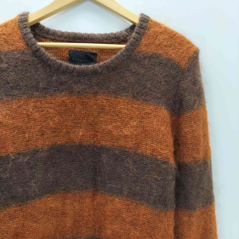 ラウンジリザード LOUNGELIZARD モヘヤ ナイロン ボーダー ニット セーター メンズ JPN:2