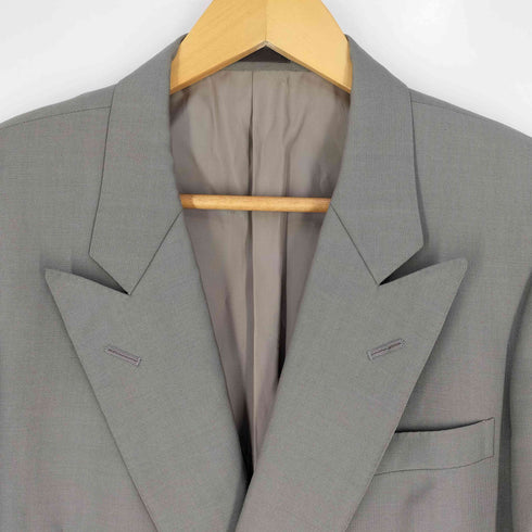 バーバリーズ BURBERRYS WOOL MOHAIR ロゴボタン ダブルテーラードジャケット メンズ