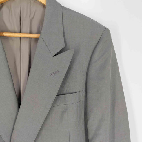 バーバリーズ BURBERRYS WOOL MOHAIR ロゴボタン ダブルテーラードジャケット メンズ