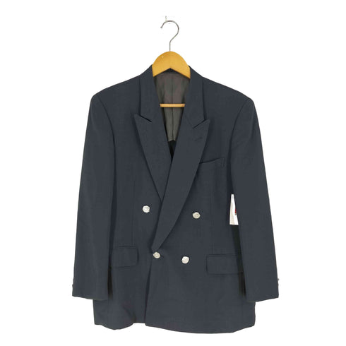 バーバリーズ BURBERRYS WOOL MOHAIR ロゴボタン ダブルテーラードジャケット メンズ