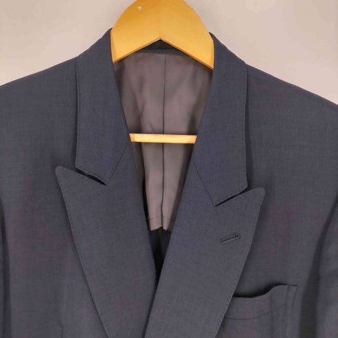 バーバリーズ BURBERRYS WOOL MOHAIR ロゴボタン ダブルテーラードジャケット メンズ