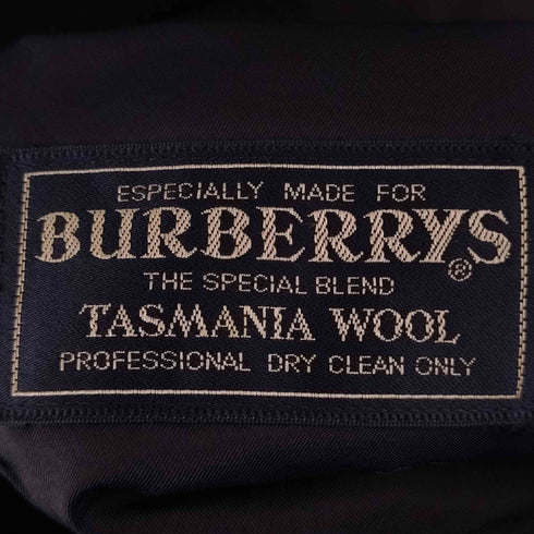 バーバリーズ BURBERRYS TASMANIA WOOL ロゴボタン ダブル 紺ブレザー メンズ