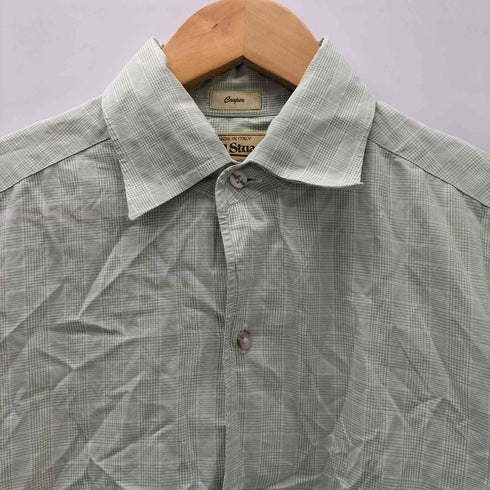 ポールスチュアート Paul Stuart Cooper イタリア製 ボックスカット L/S チェック シャツ メンズ import:M