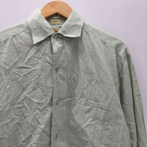 ポールスチュアート Paul Stuart Cooper イタリア製 ボックスカット L/S チェック シャツ メンズ import:M