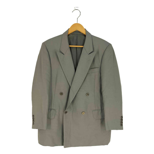 バーバリーズ BURBERRYS WOOL MOHAIR ロゴボタン ダブルテーラードジャケット メンズ