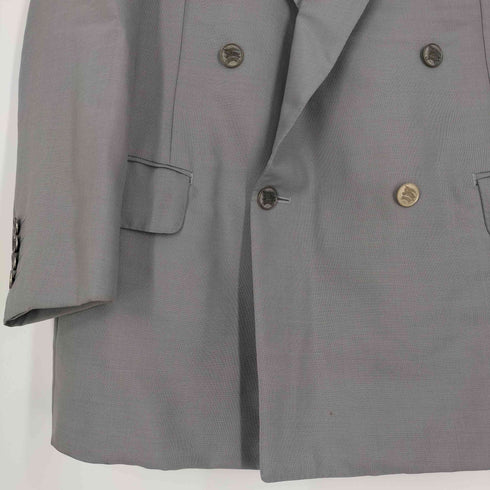 バーバリーズ BURBERRYS WOOL MOHAIR ロゴボタン ダブルテーラードジャケット メンズ