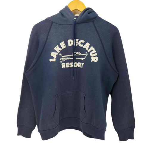 60-70s vintage 3段 ラバー×フロッキープリント ラグラン プルオーバーパーカー メンズ