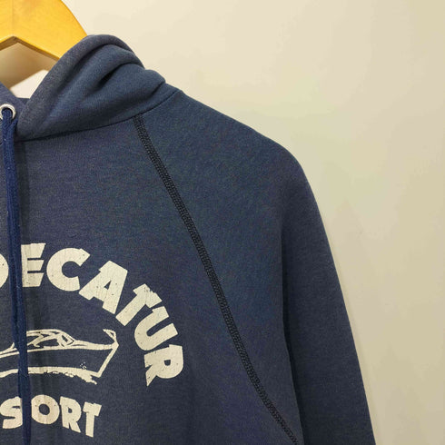 60-70s vintage 3段 ラバー×フロッキープリント ラグラン プルオーバーパーカー メンズ