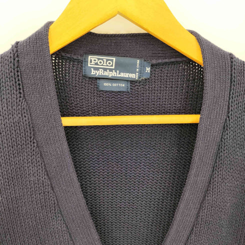 ポロバイラルフローレン Polo by RALPH LAUREN 茄子紺 コットンカーディガン メンズ JPN:M