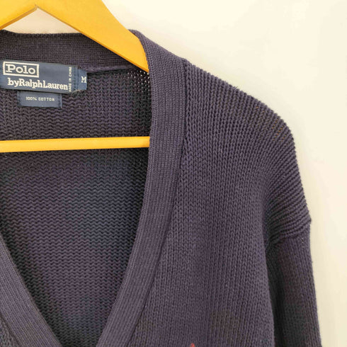 ポロバイラルフローレン Polo by RALPH LAUREN 茄子紺 コットンカーディガン メンズ JPN:M