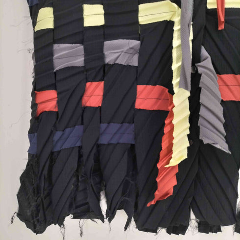 babette USA製 パッチワーク プリーツ ノースリーブブラウス レディース import:S