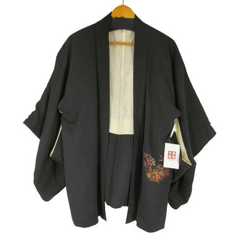 コートメール Cote mer 花柄刺繍 黒羽織 メンズ