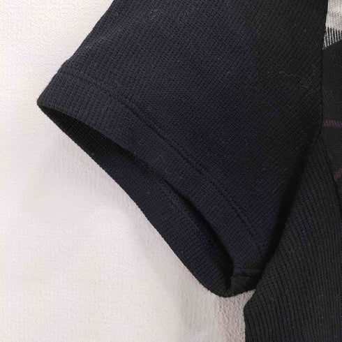 バーバリーロンドン BURBERRY LONDON ギンガムチェック ロゴ刺繍 ボウタイ S/S ニット レディース US:4