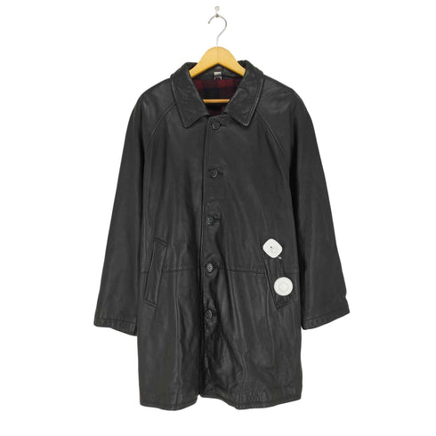 lambleather MADE IN UK 裏地ブランケットラムレザーステンカラーコート メンズ L