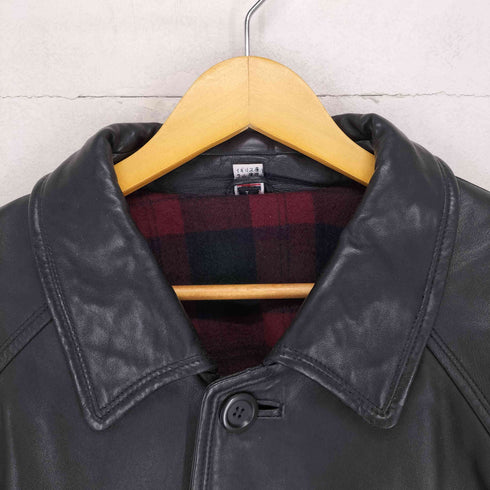 lambleather MADE IN UK 裏地ブランケットラムレザーステンカラーコート メンズ L