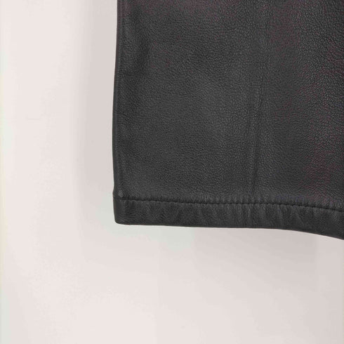 ジュンメン JUN MEN 羊革 ラムレザー タック テーパードパンツ メンズ JPN:L