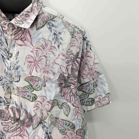 トミーバハマ Tommy Bahama S/S ボタニカル柄 アロハ シャツ メンズ JPN:XL