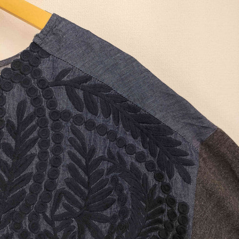 ビアズリー BEARDSLEY ボタニカル フロント刺繍 プルオーバーブラウス レディース FREE