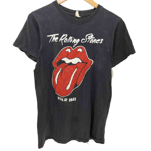 UKロックバンド 81年ツアー 裾/袖シングル クルーネックTシャツ メンズ