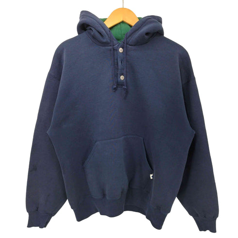 ラッセルアスレチック RUSSELL ATHLETIC 90s USA製 ブランク 無地 ヘンリーネック プルオーバーパーカー メンズ import:L