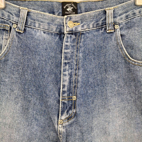 ビバリーヒルズポロクラブ BEVERLY HILLS POLO CLUB バギー ペインター ワイドデニムパンツ メンズ 36×32