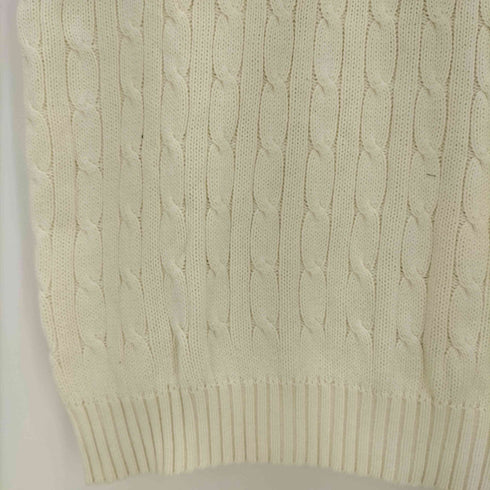 クラフトアンドバロー Croft&Barrow 90s コットン ケーブル ニット べスト メンズ LT