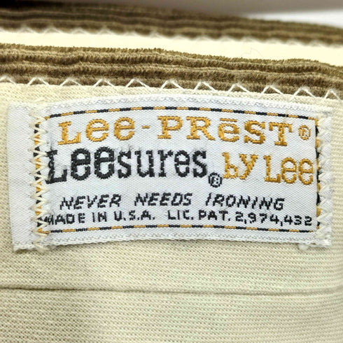 リー Lee 60-70s LEE-PREST USA製 棒タロン コーデュロイパンツ メンズ
