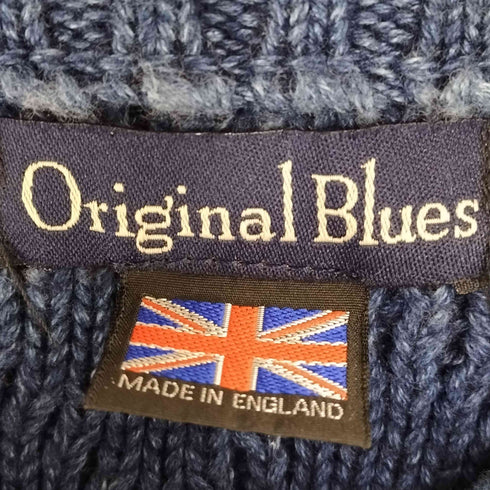 ORIGINAL BLUES イングランド製 インディゴ染め ケーブルニット メンズ import:S