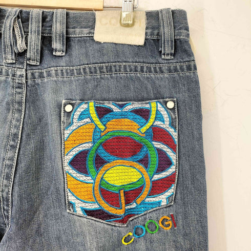 クージー COOGI ポケット刺繍 ワイド デニム バギーパンツ メンズ W38