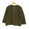 PECOLAMB ウール100 ポイントレザー ノーカラージャケット レディース FR:38