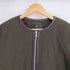 PECOLAMB ウール100 ポイントレザー ノーカラージャケット レディース FR:38
