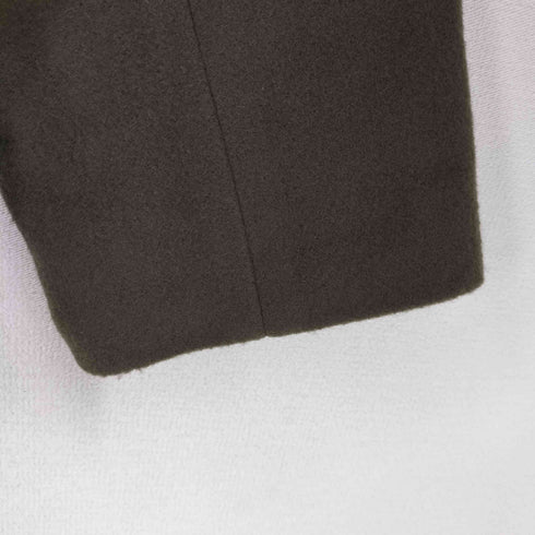 PECOLAMB ウール100 ポイントレザー ノーカラージャケット レディース FR:38