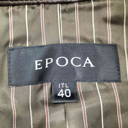 エポカ Epoca 羊革 リブニット切替 ライダースジャケット レディース 40