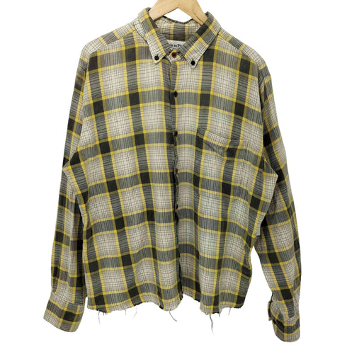 90s Bram's de Paris カットオフ ボックスフィット ボタンダウン チェックシャツ メンズ