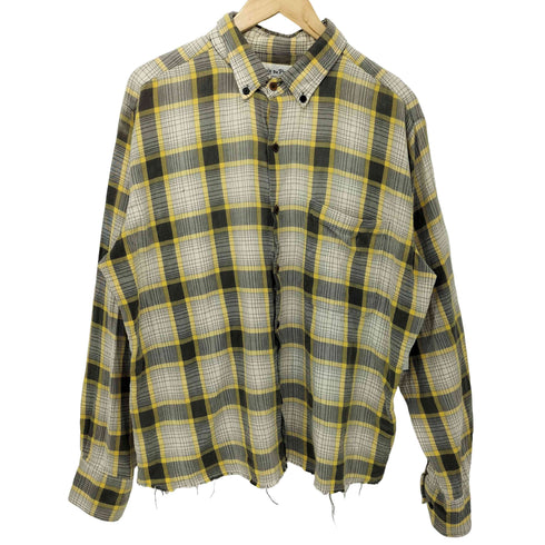 90s Bram's de Paris カットオフ ボックスフィット ボタンダウン チェックシャツ メンズ