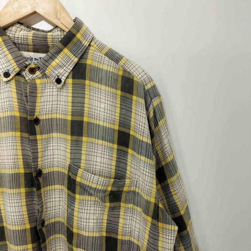 90s Bram's de Paris カットオフ ボックスフィット ボタンダウン チェックシャツ メンズ