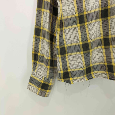 90s Bram's de Paris カットオフ ボックスフィット ボタンダウン チェックシャツ メンズ