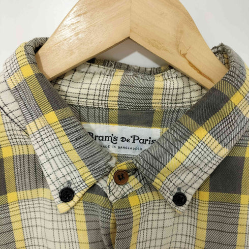 90s Bram's de Paris カットオフ ボックスフィット ボタンダウン チェックシャツ メンズ