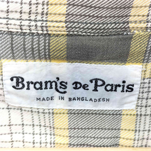 90s Bram's de Paris カットオフ ボックスフィット ボタンダウン チェックシャツ メンズ