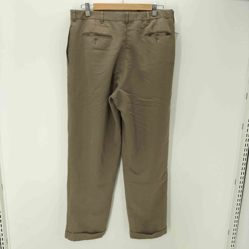 ジェフリービーン GEOFFREY BEENE USA製 ポリ レーヨン 2タック スラックス パンツ 裾ダブル メンズ W:36 L:32