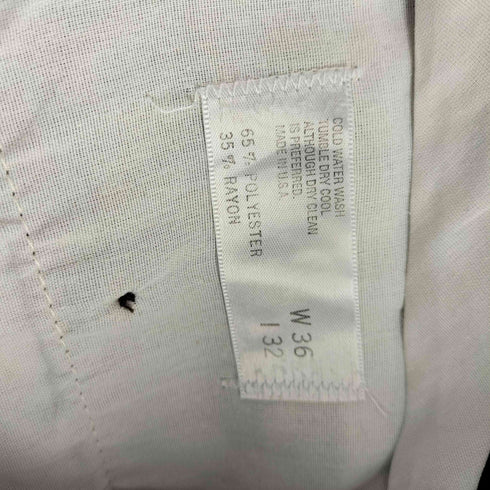 ジェフリービーン GEOFFREY BEENE USA製 ポリ レーヨン 2タック スラックス パンツ 裾ダブル メンズ W:36 L:32