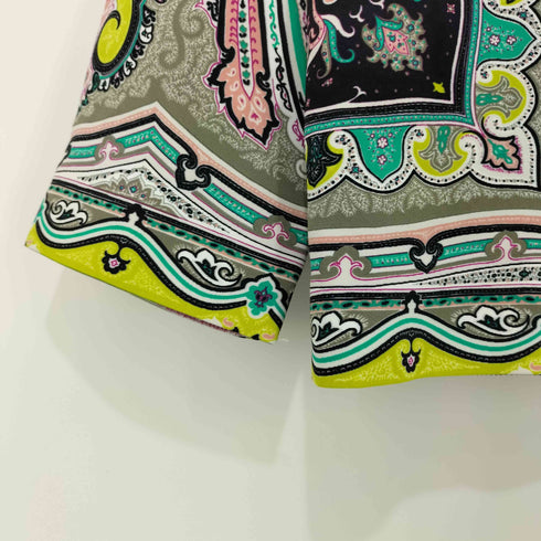 エトロ ETRO イタリア製 ペイズリー ボタンレス ノーカラージャケット レディース EUR:38