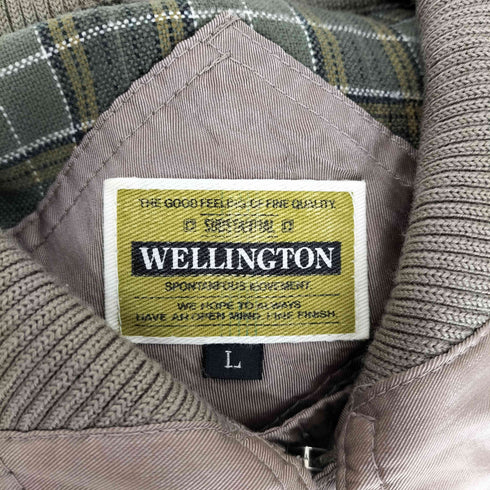 WELLINGTON 裏地チェックブルゾンジャケット メンズ L