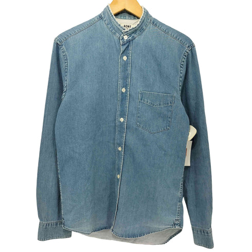 アクネストゥディオズ ACNE STUDIOS ノーカラー デニム L/S シャツ レディース EUR:44
