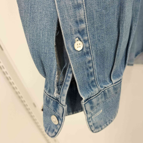 アクネストゥディオズ ACNE STUDIOS ノーカラー デニム L/S シャツ レディース EUR:44