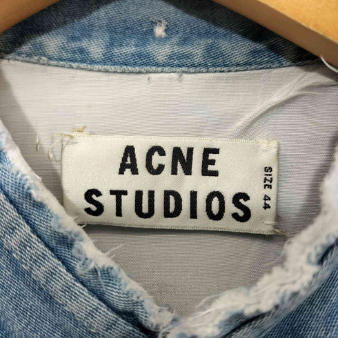 アクネストゥディオズ ACNE STUDIOS ノーカラー デニム L/S シャツ レディース EUR:44
