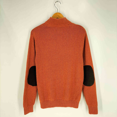 チャップス CHAPS コットン ハーフボタン エルボーパッチ ニット メンズ import:M