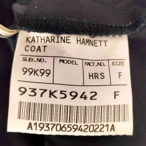 キャサリンハムネットロンドン KATHARINE HAMNETT LONDON ボアライナー フーデッド ラップコート レディース FREE