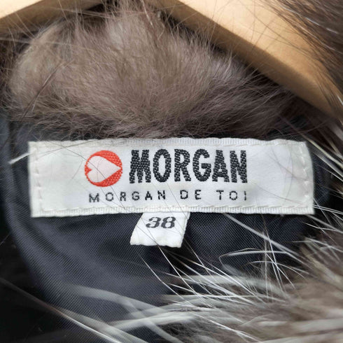 モルガン MORGAN キルティング ラムレザーファーコート Y2K レディース 38