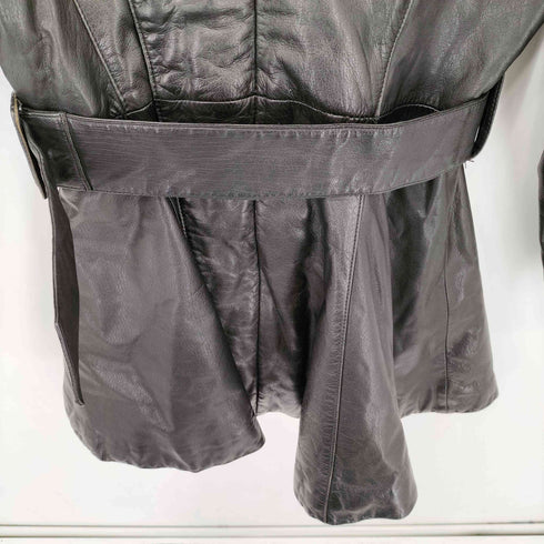 BILLY HOLIDAY カウレザーベルテッドコート レディース